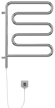 Электро 25 Ш-обр 450х570 поворотный Полотенцесушитель  TERMINUS Астрахань - фото 2