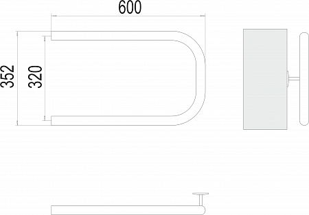 П-обр AISI 32х2 320х600 Полотенцесушитель  TERMINUS Астрахань - фото 3