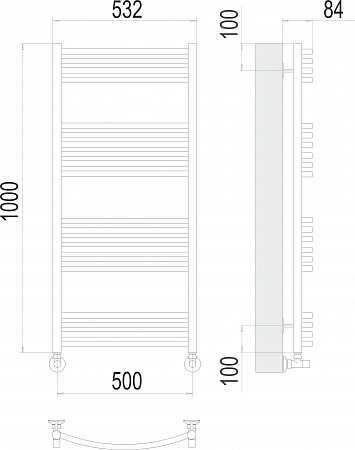 Классик П20 500х1000 Полотенцесушитель  TERMINUS Астрахань - фото 3