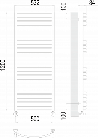 Классик П22 500х1200 Полотенцесушитель  TERMINUS Астрахань - фото 3