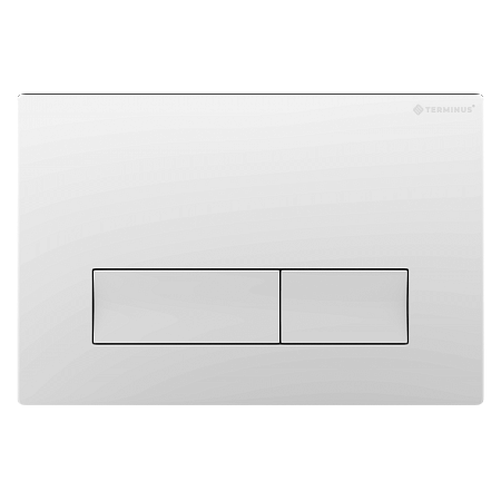 Клавиша смыва для инсталляции Terminus Classic кнопка прямоугольник цвет белый Астрахань - фото 1