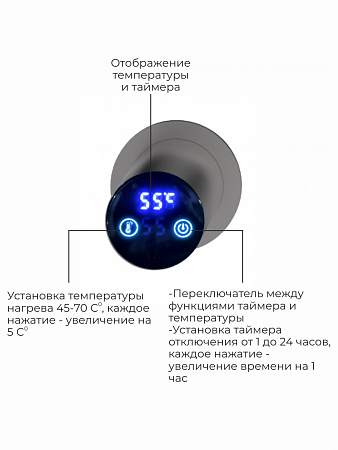 Аккорд П5 500х800 электро Полотенцесушитель TERMINUS Оружейная сталь Астрахань - фото 4